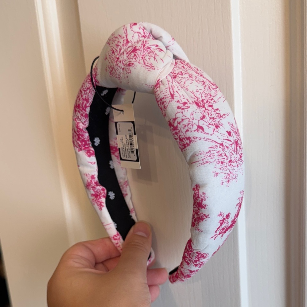 Lele Sadoughi Pink and White Headband